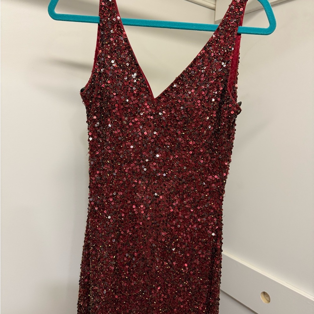Elegant Red Sequin Dress